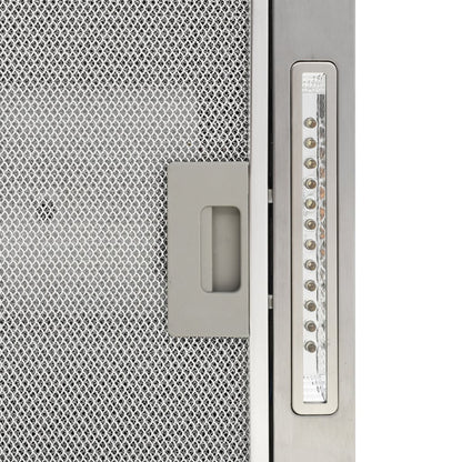 Cappa A Isola Con Display Lcd E Sensore Touch 756 M³/H Led Marrone