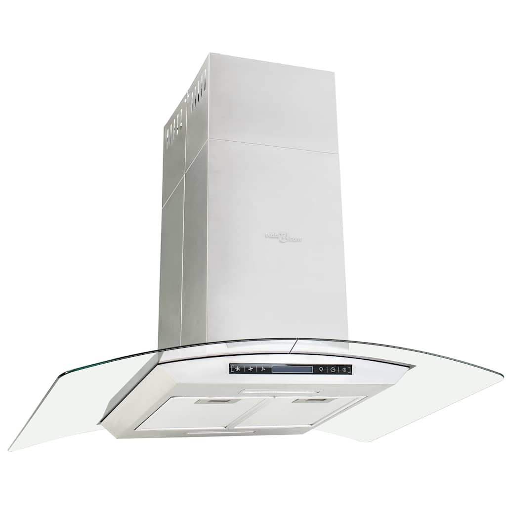 Cappa A Isola 90Cm Con Display Lcd E Sensore Touch 756 M³/H Led