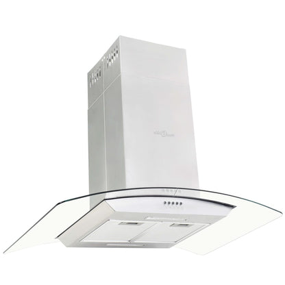 Cappa A Isola 90 Cm In Acciaio Inossidabile 756 M³/H Led Nero
