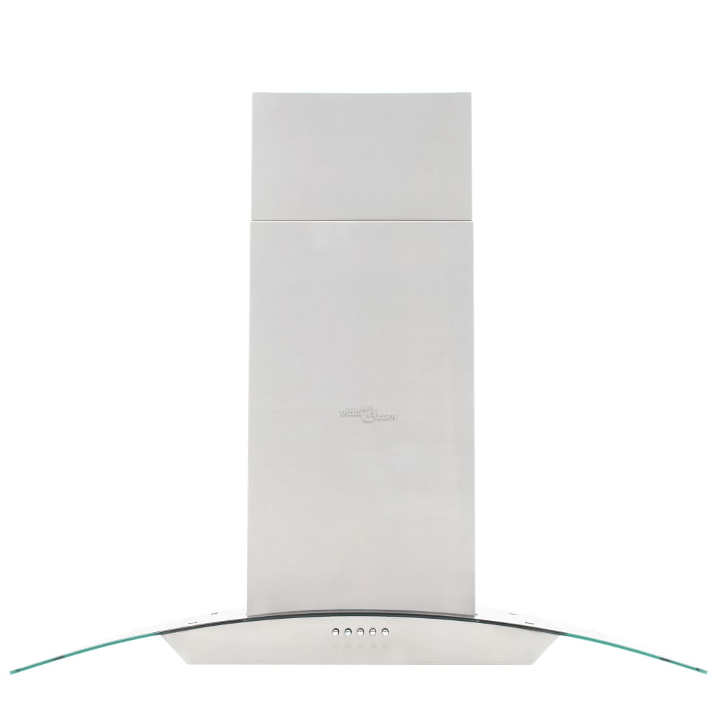 Cappa A Isola 90 Cm In Acciaio Inossidabile 756 M³/H Led Nero