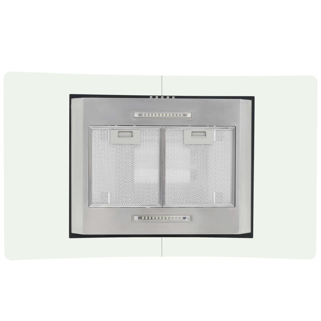 Cappa A Isola 90 Cm In Acciaio Inossidabile 756 M³/H Led Nero
