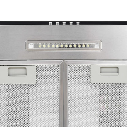 Cappa A Isola 90 Cm In Acciaio Inossidabile 756 M³/H Led Nero