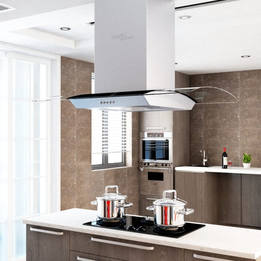 Cappa A Isola 90 Cm Acciaio Inossidabile 756 M³/H Led