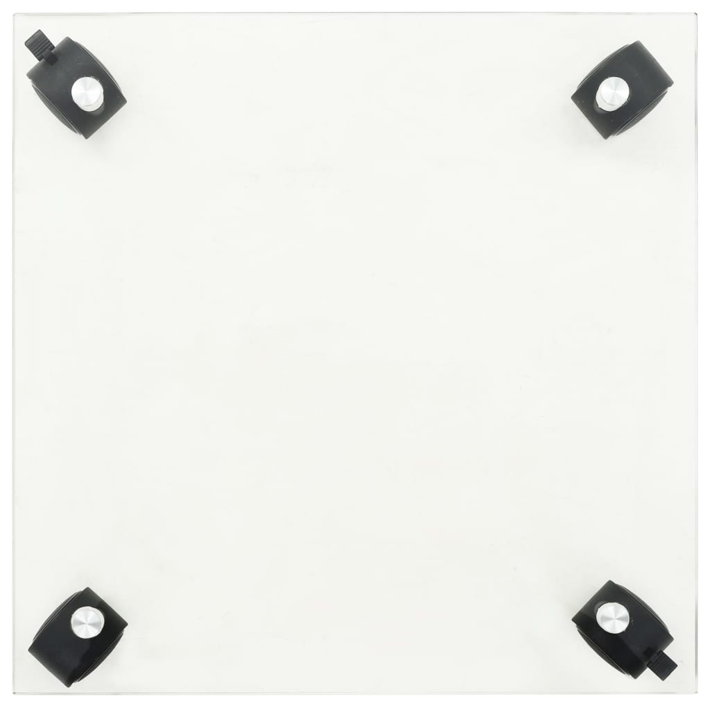 Pedane Su Ruote Per Piante 2Pz Vetro Temperato 35X35Cm Quadrato