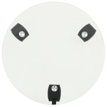 Pedane Con Ruote Per Piante 2Pz In Vetro Temperato Rotondo 28Cm