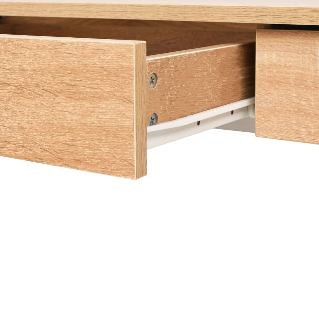 Scrivania 110X55X75 Cm Rovere E Bianco