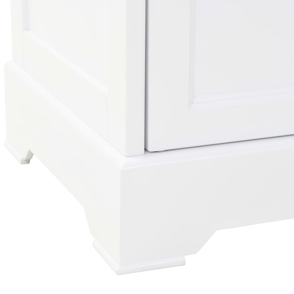 Credenza Con Alzata 4 Ante In Mdf E Legno Di Pino 80X40X180 Cm