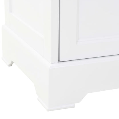 Credenza Con Alzata 4 Ante In Mdf E Legno Di Pino 80X40X180 Cm