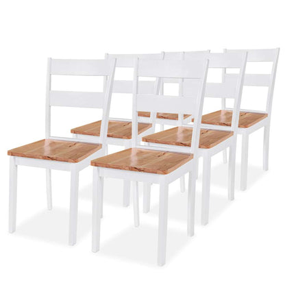 Sedie Da Pranzo 4 Pz Bianche In Legno Massello Di Hevea