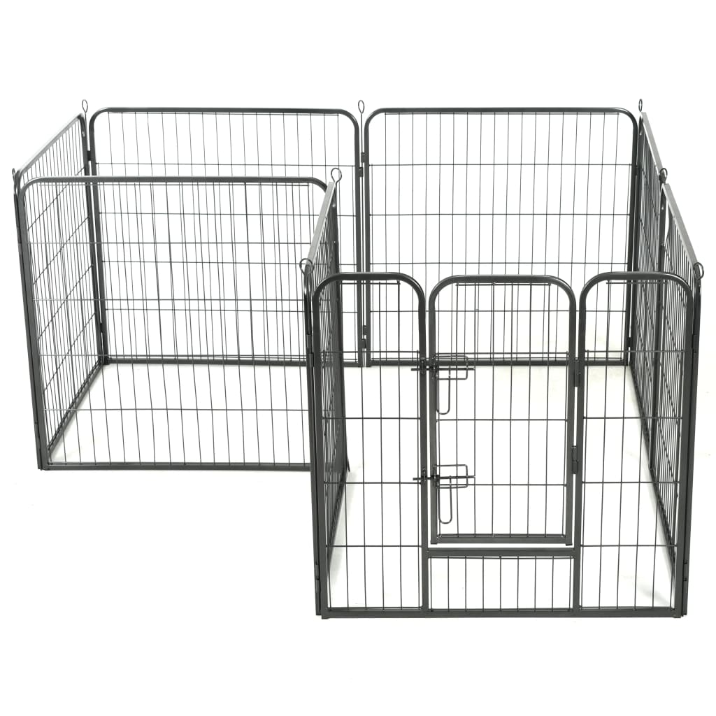 Box Per Cani Con In Acciaio Nero