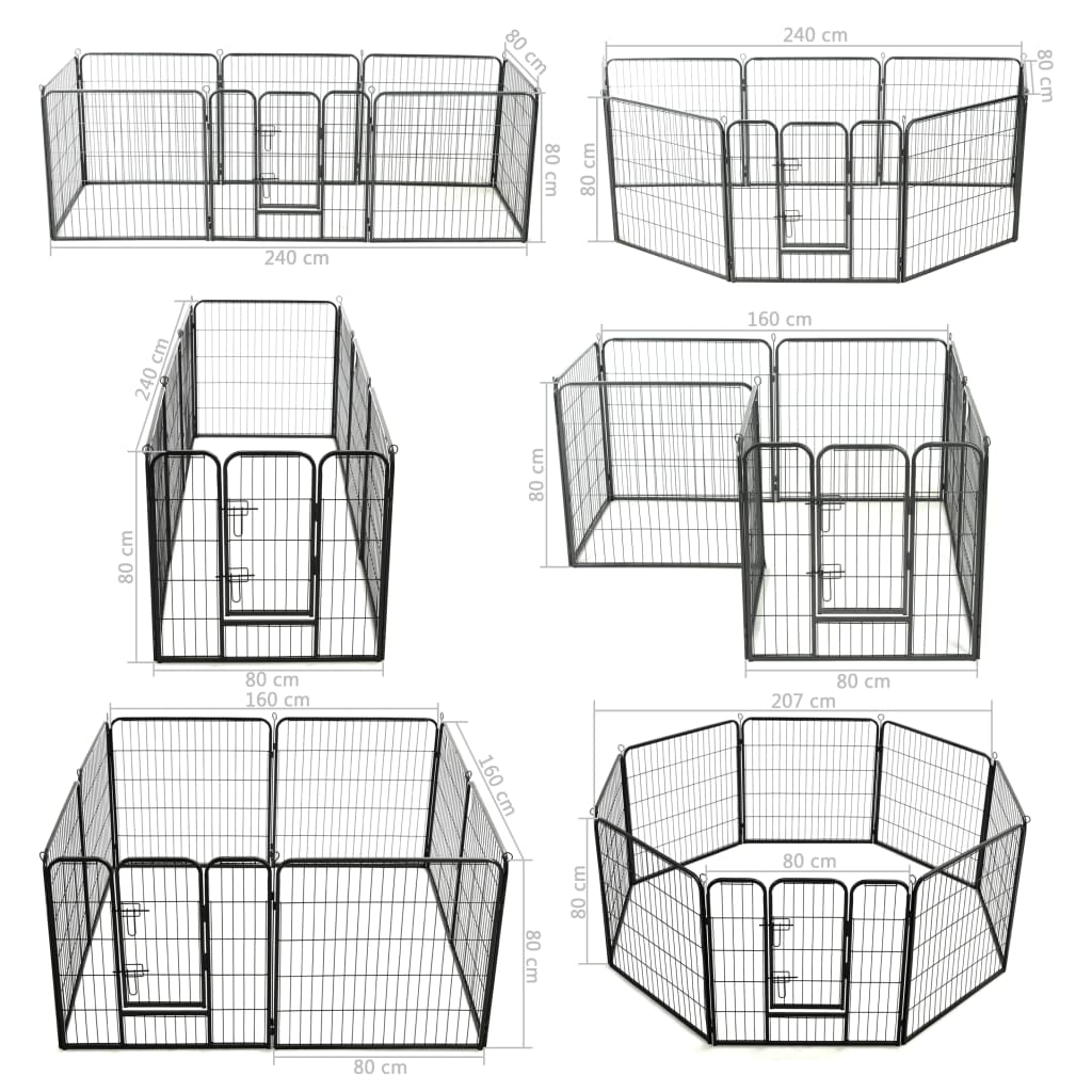 Box Per Cani Con In Acciaio Nero