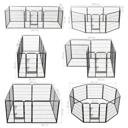 Box Per Cani Con In Acciaio Nero