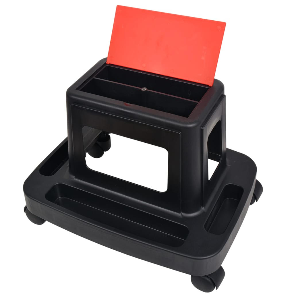 Sgabello Da Officina Con Rotelle E Vano Portaoggetti 150 Kg Crema