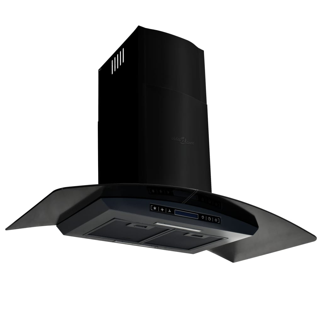 Cappa Aspirante A Muro Acciaio Inox 756 M³/H 60 Cm Nera
