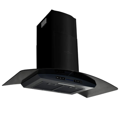 Cappa Aspirante A Muro Acciaio Inox 756 M³/H 60 Cm Nera