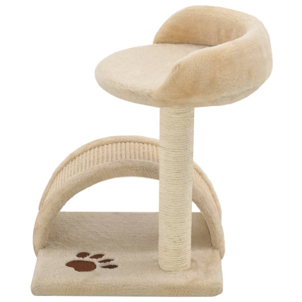 Albero Per Gatti Con Tiragraffi In Sisal E Marrone