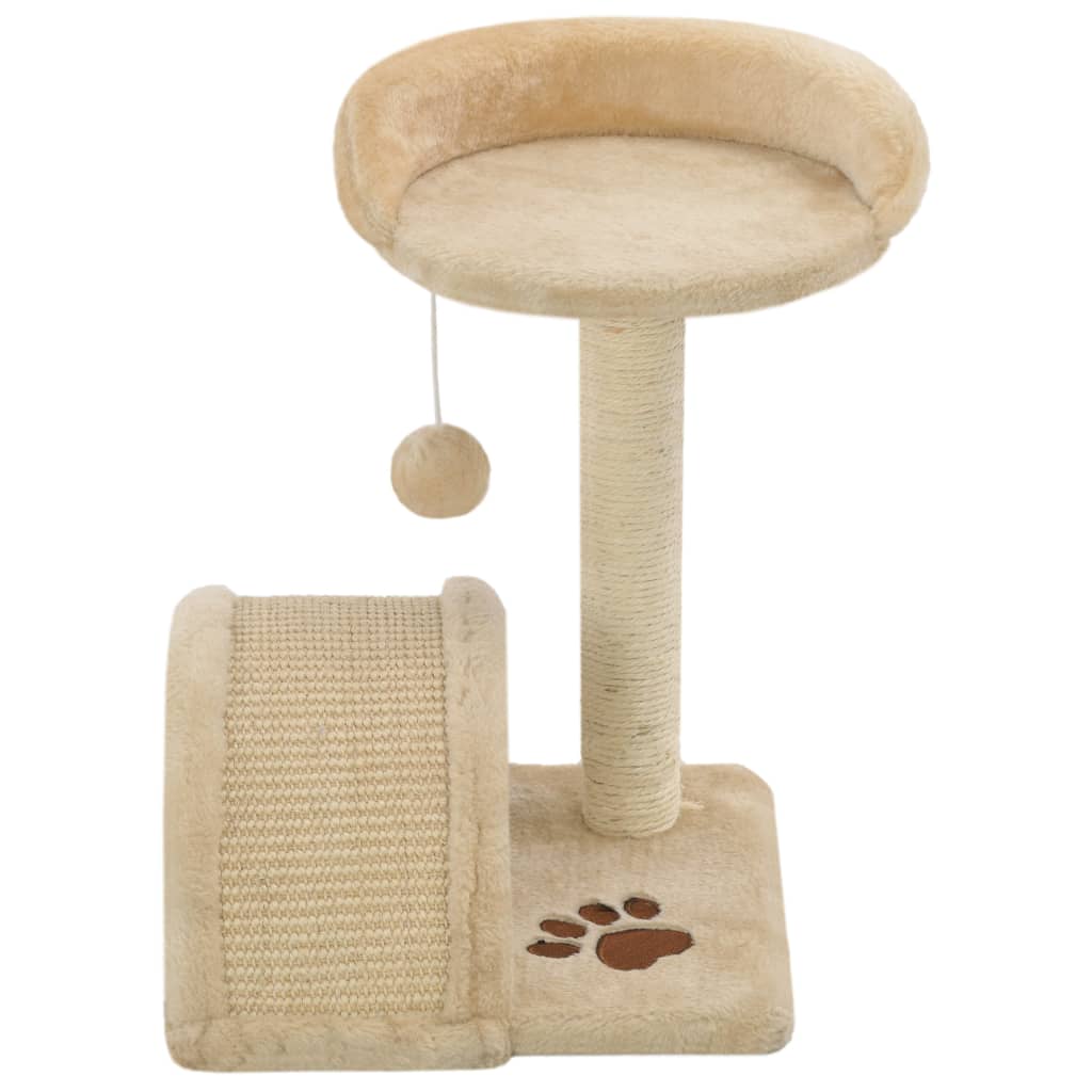 Albero Per Gatti Con Tiragraffi In Sisal E Marrone
