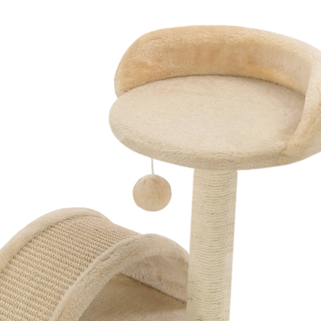 Albero Per Gatti Con Tiragraffi In Sisal E Marrone