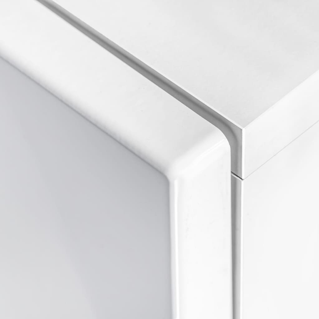 Set Parete Attrezzata Porta Tv Con Luci Led 5 Pz Lucido