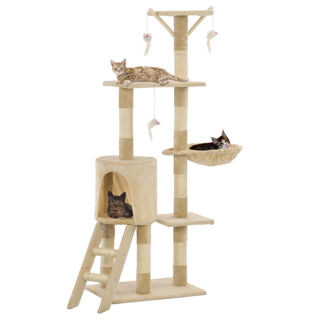 Albero Per Gatti Con Tiragraffi In Sisal 138 Cm