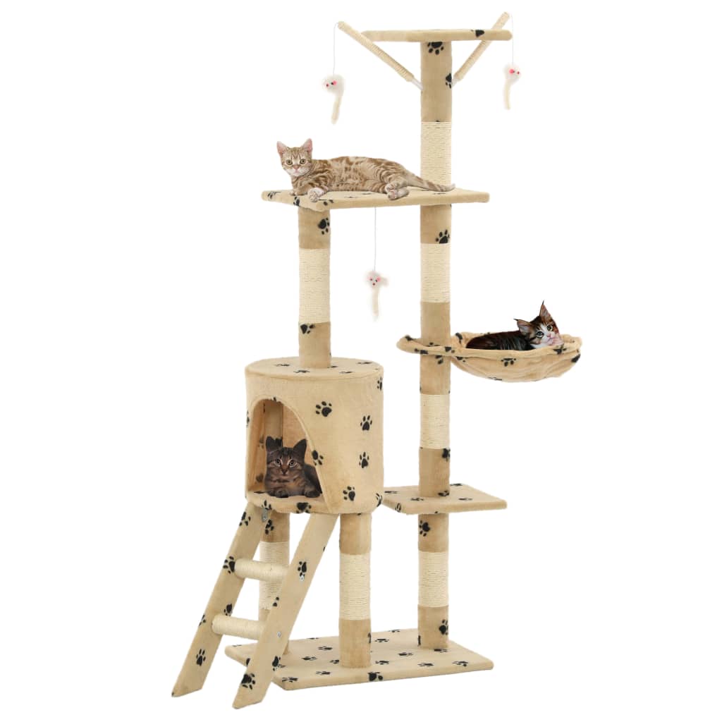 Albero Per Gatti Con Tiragraffi In Sisal 138 Cm