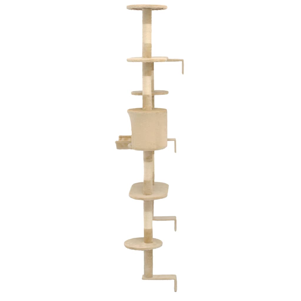Albero Per Gatti Con Tiragraffi In Sisal Da Parete 194 Cm