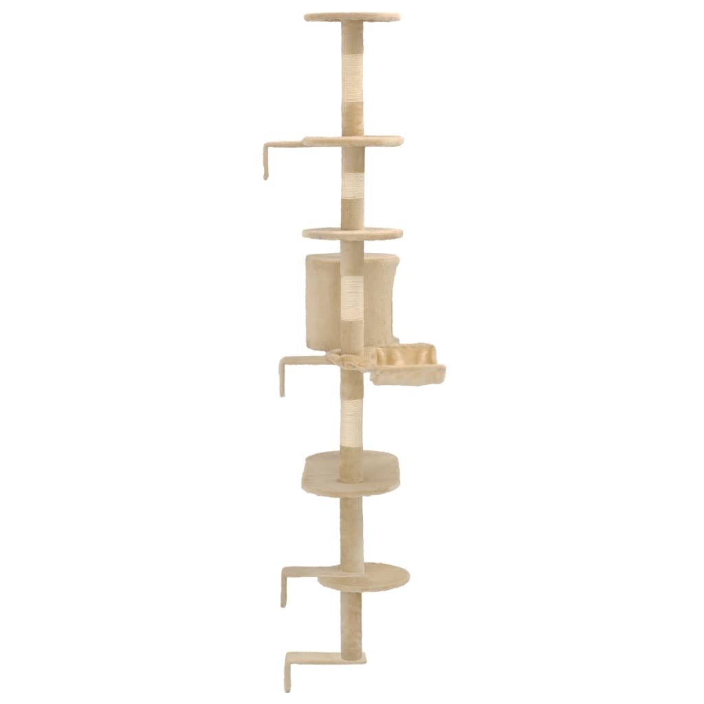 Albero Per Gatti Con Tiragraffi In Sisal Da Parete 194 Cm