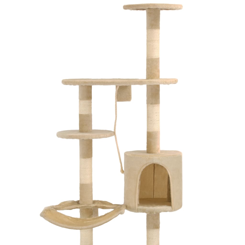 Albero Per Gatti Con Tiragraffi In Sisal Da Parete 194 Cm