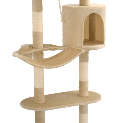 Albero Per Gatti Con Tiragraffi In Sisal Da Parete 194 Cm
