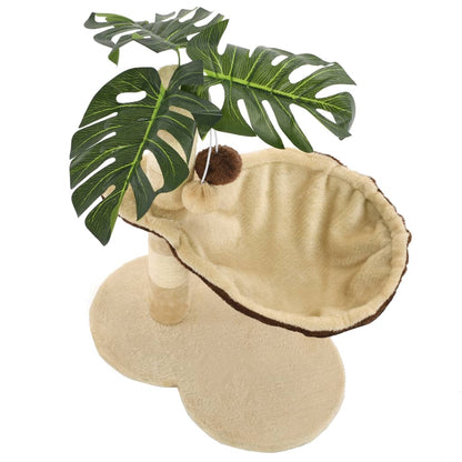 Albero Per Gatti Con Tiragraffi In Sisal 50Cm Beige E Marrone Verde Chiaro