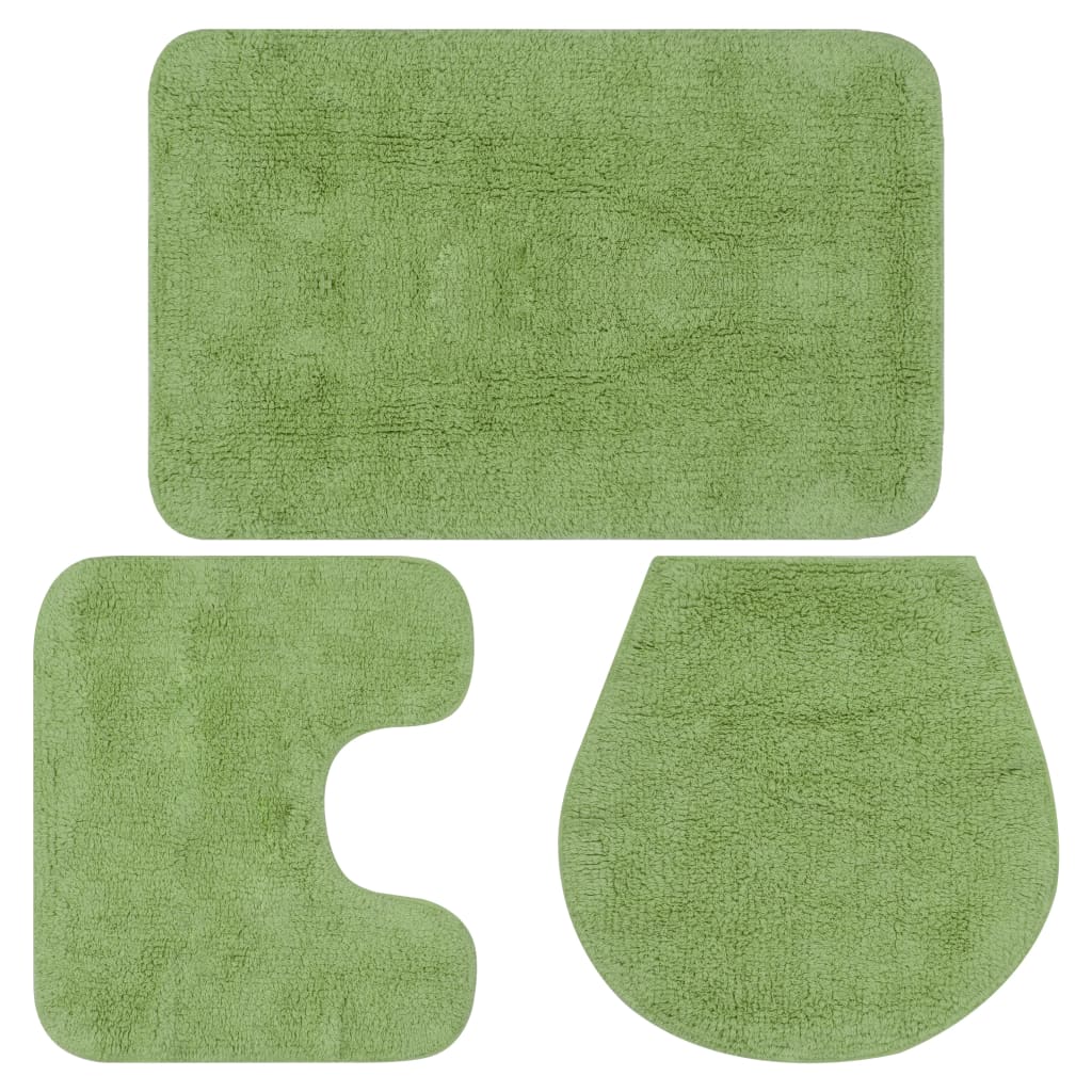 Set Tappetini Per Bagno 3 Pz In Tessuto