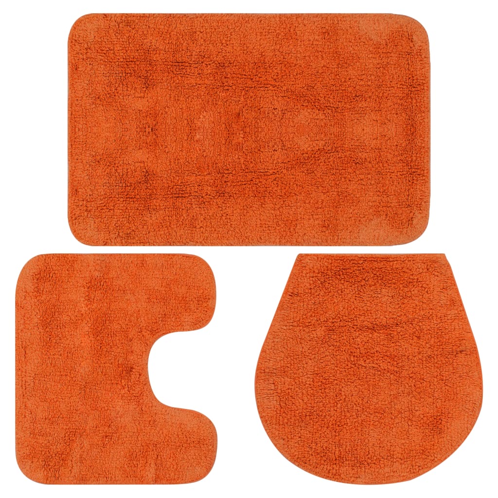 Set Tappetini Per Bagno 3 Pz In Tessuto