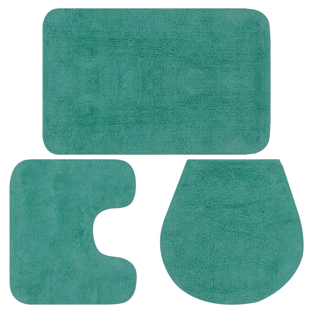 Set Tappetini Per Bagno 3 Pz In Tessuto