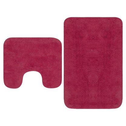 Set Tappetini Per Bagno 2 Pz In Tessuto
