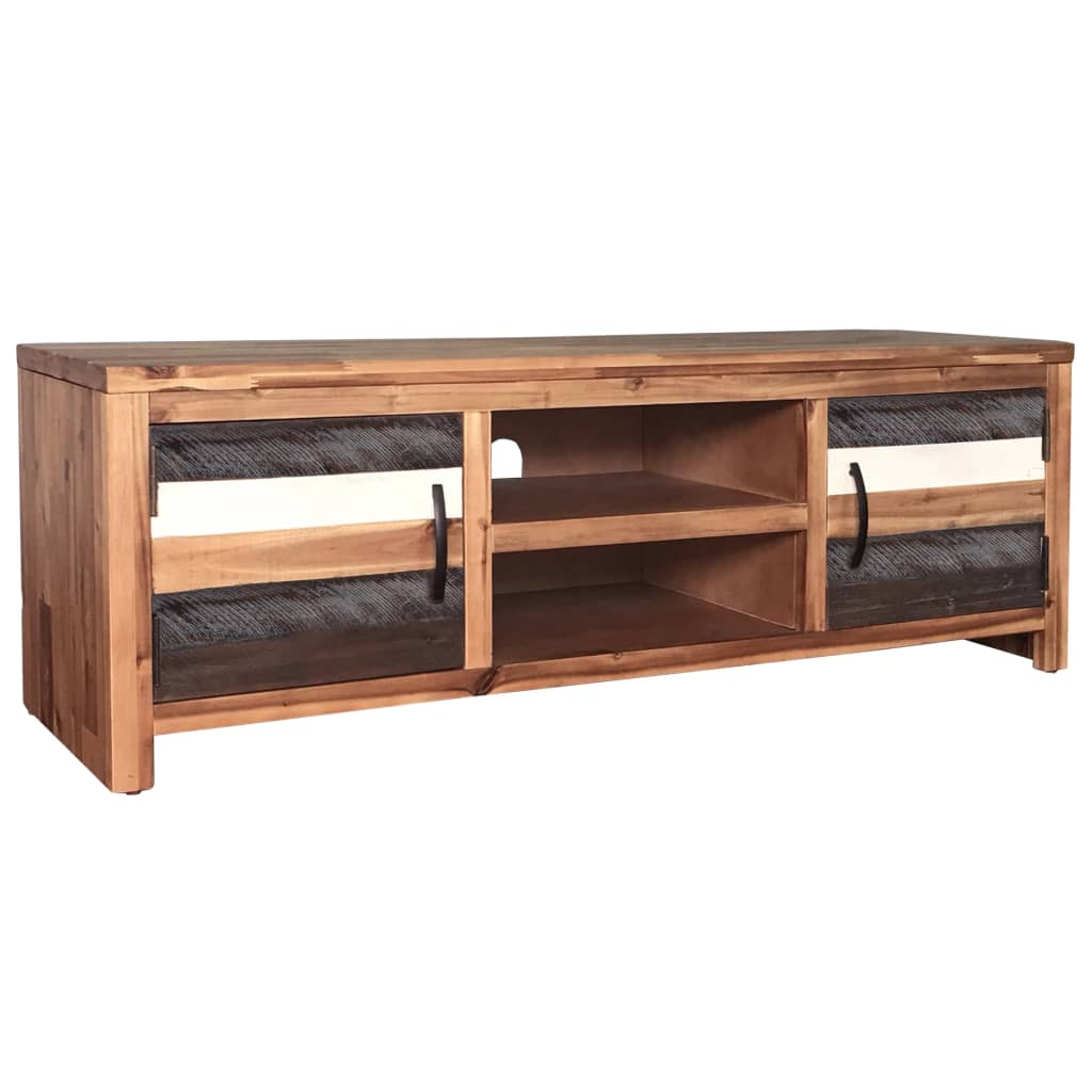 Mobile Porta Tv In Legno Massello Di Acacia 120X35X40 Cm