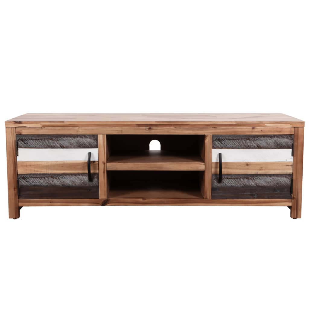 Mobile Porta Tv In Legno Massello Di Acacia 120X35X40 Cm