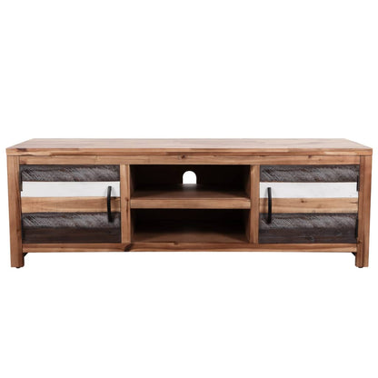 Mobile Porta Tv In Legno Massello Di Acacia 120X35X40 Cm