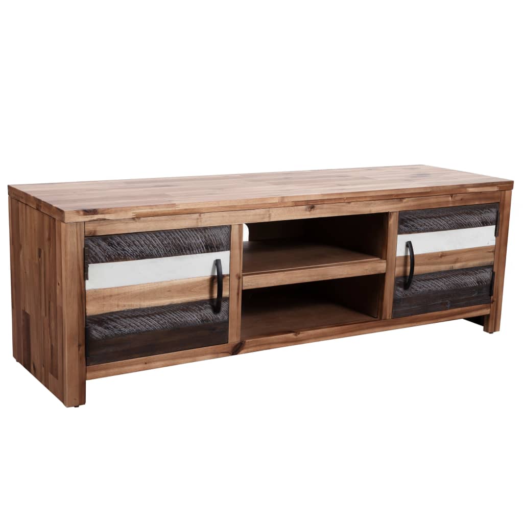 Mobile Porta Tv In Legno Massello Di Acacia 120X35X40 Cm