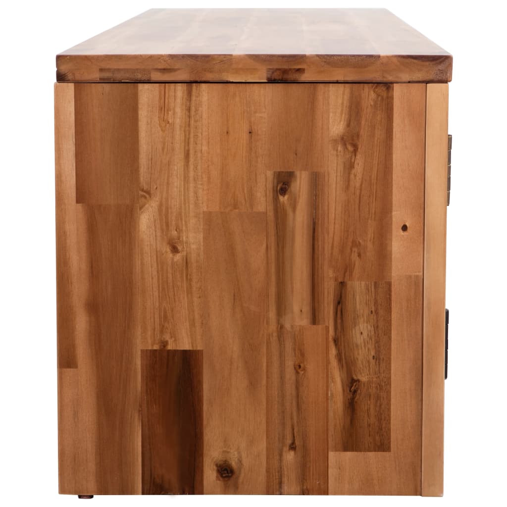 Mobile Porta Tv In Legno Massello Di Acacia 120X35X40 Cm
