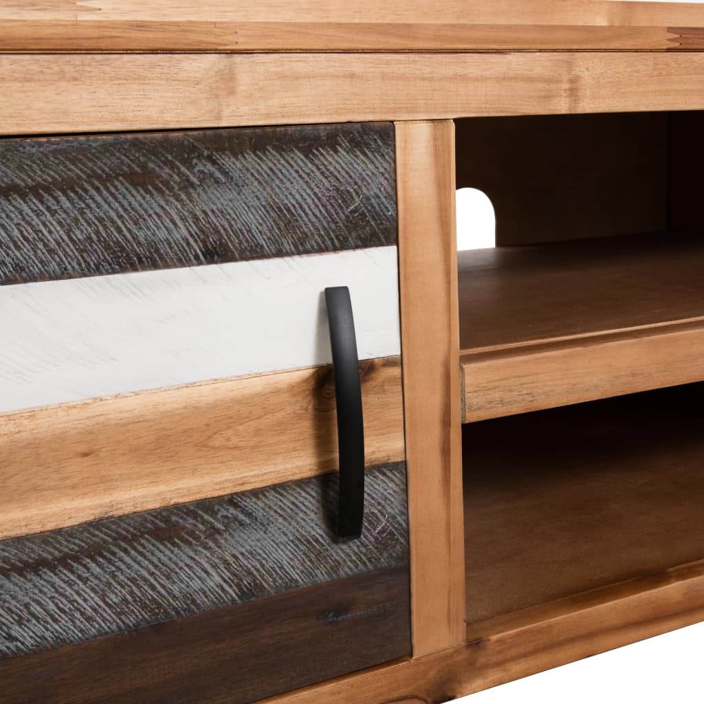 Mobile Porta Tv In Legno Massello Di Acacia 120X35X40 Cm