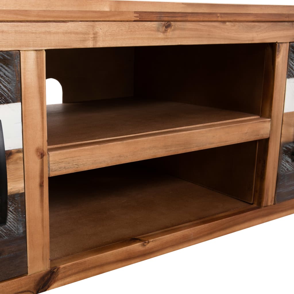 Mobile Porta Tv In Legno Massello Di Acacia 120X35X40 Cm