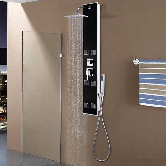Pannello Doccia In Vetro 18X42,1X120 Cm Nero