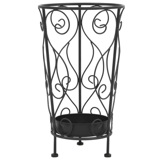 Portaombrelli Stile Vintage Metallo 26X46 Cm Nero