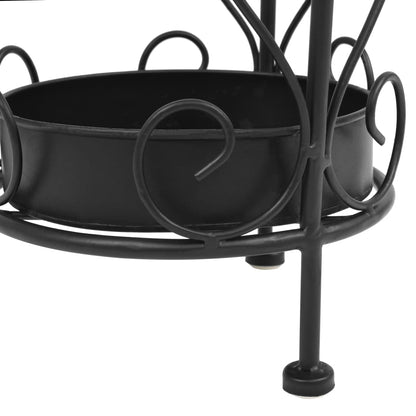 Portaombrelli Stile Vintage Metallo 26X46 Cm Nero