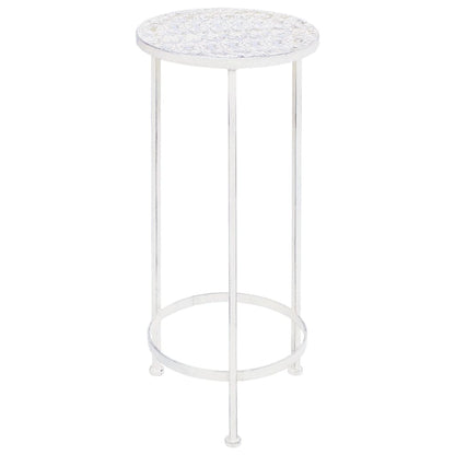 Set Piedistalli Per Piante 3 Pz Vintage Effetto Bianco Anticato Rovere Fumo