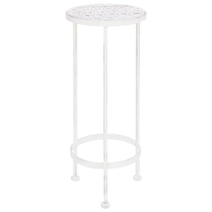 Set Piedistalli Per Piante 3 Pz Vintage Effetto Bianco Anticato Rovere Fumo