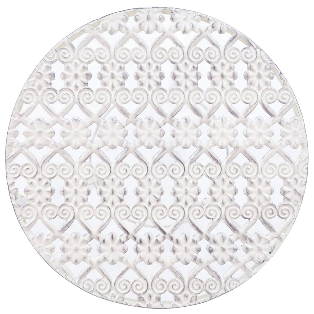 Set Piedistalli Per Piante 3 Pz Vintage Effetto Bianco Anticato Rovere Fumo