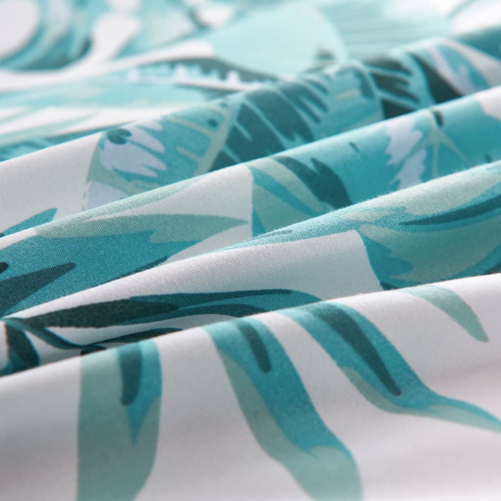 Set Copripiumino Foglie Verdi 140X200/60X70 Cm