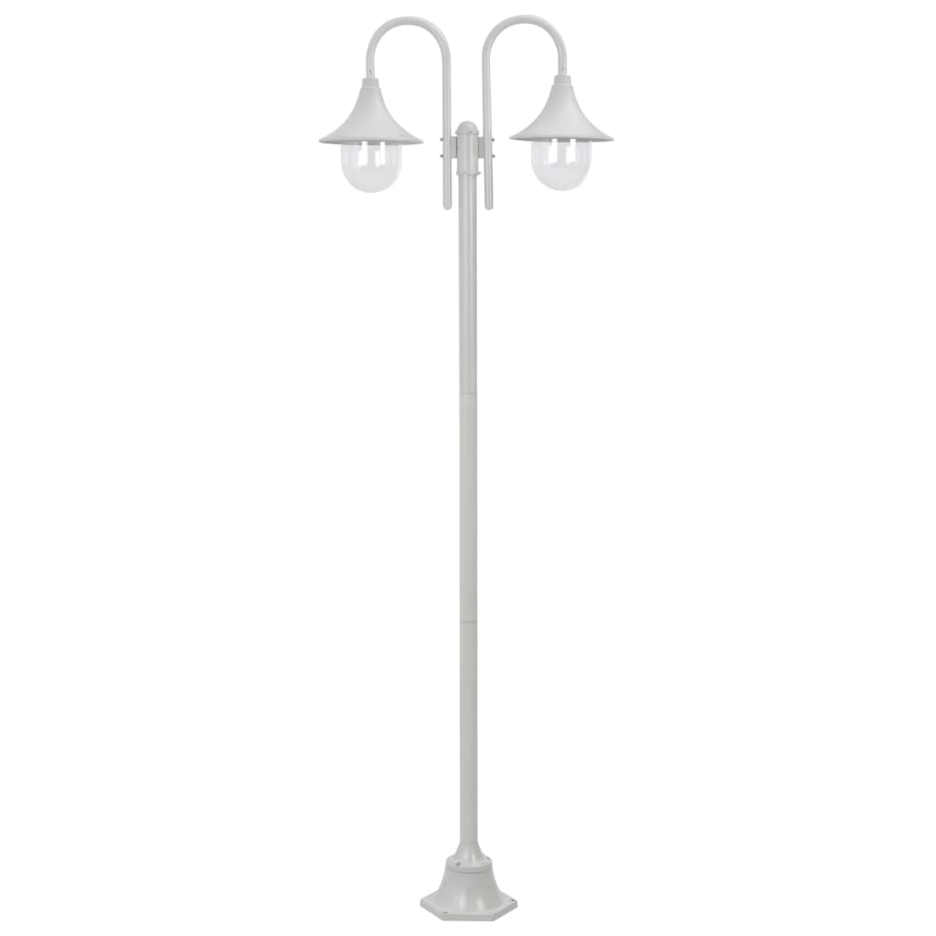 Lampione Da Giardino E27 220 Cm Alluminio 2 Lampade