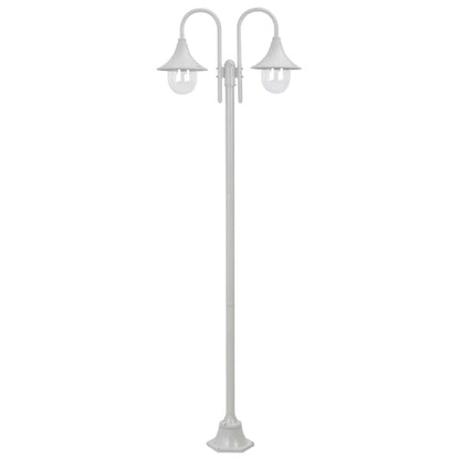 Lampione Da Giardino E27 220 Cm Alluminio 2 Lampade